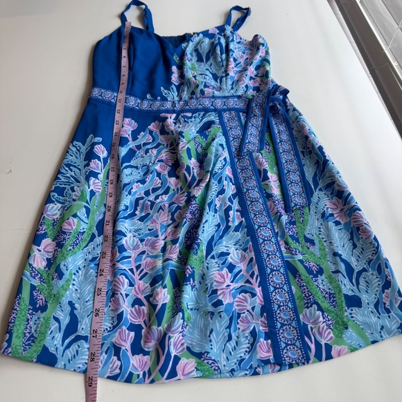 Lily Pulitzer Womens Nettie Wrap Masterpiece Pattern Skirted Romper 4 - Picture 11 of 14